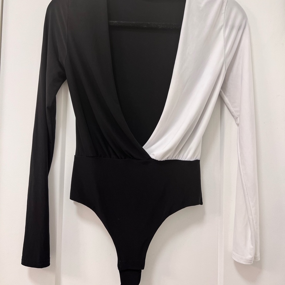 Plunge neck bodysuit